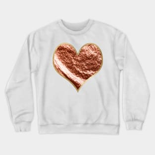 Heart - rose gold foil Crewneck Sweatshirt